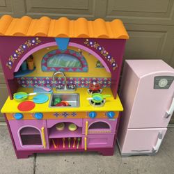 Wooden Play Kitchen And Attachment 
