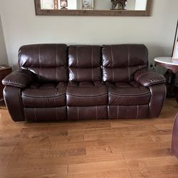 Reclining sofa, Burgandy