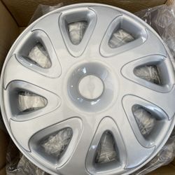 Universal Fitment 14” Wheel Caps Silver 4pc Camry/ Corolla/ Honda / Toyota / Etc.. 