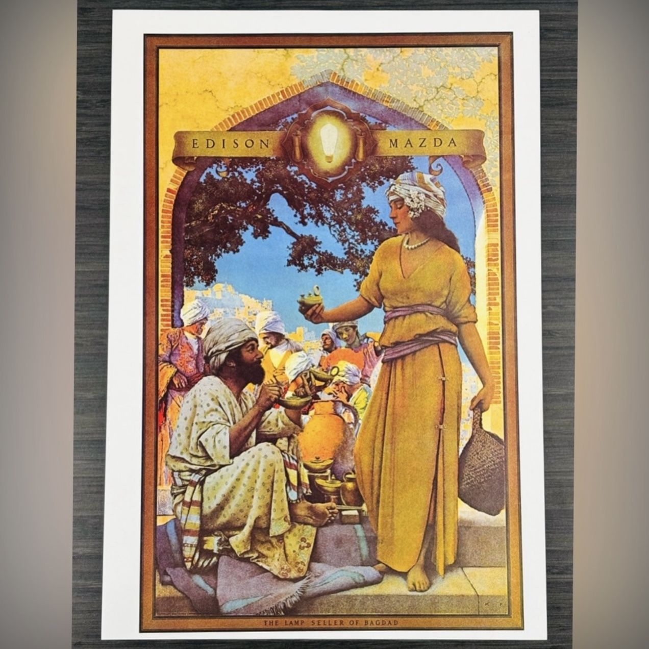 Original Vintage Print Poster Maxfield Parrish Art Deco Nouveau Artist Antique Collectible Neo Classical Allegory Allegorical Painter Illustrator