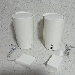 2x TP-Link AX6600 Deco Tri-Band WiFi 6 Mesh System(Deco X90) - Covers up to 6000 Sq.Ft, Replaces Routers and Extenders, AI-Driven and Smart Antennas