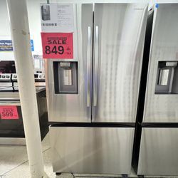 31 cu. ft. Mega Capacity Standard Depth 3-Door French Door Refrigerator in Stainless Steel with Four Types of Ice