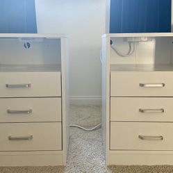 Bedside Table Set With Charging Port 