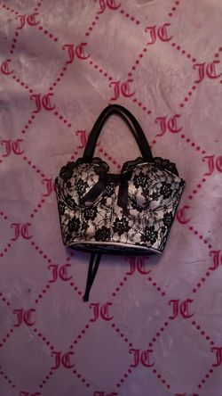 Black Laced Corset-Style Purse