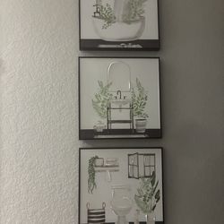 3 picture bathroom set