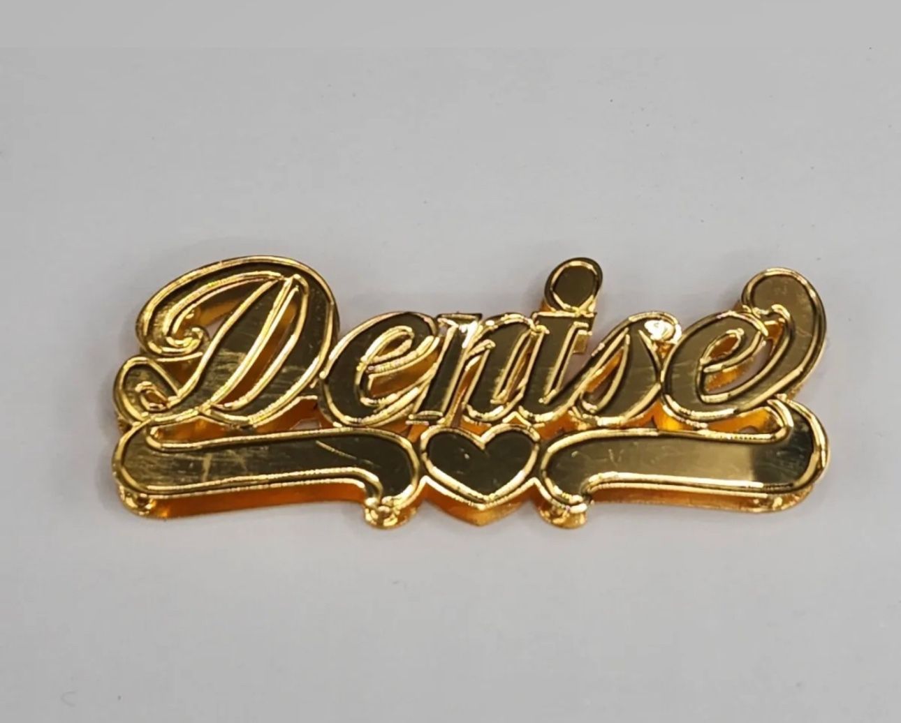 10k 14k Gold Custom Personalized Double Name Plate Pendant 