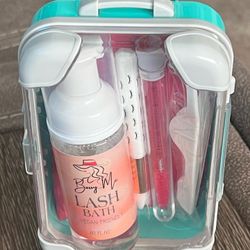 Eyelash bath made with prolong. Eyelash Cleanser brush  Eyelash Tweezers Remover
