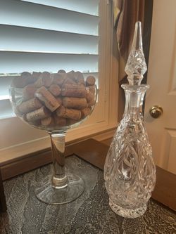 Princess House Huge Goblet and Wine/Whiskey Decanter