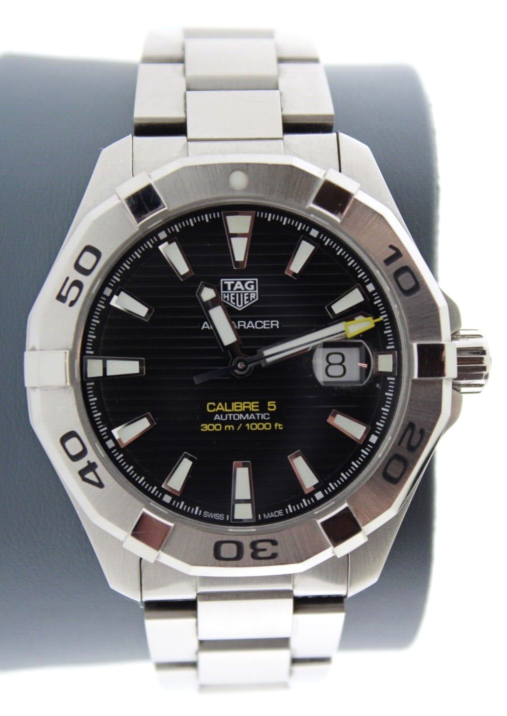 TAG Heuer Aquaracer Calibre 5 Automatic 43mm Men's Black Dial Watch WAY2010