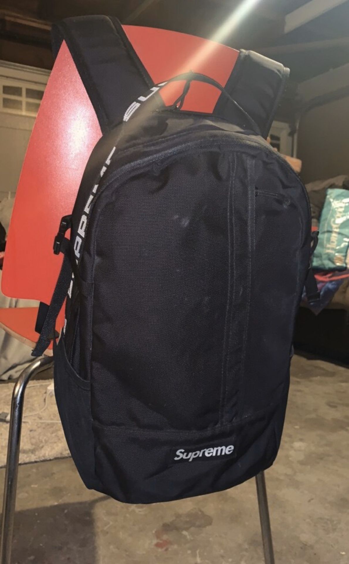 Supreme SS18 Stripe Logo Backpack