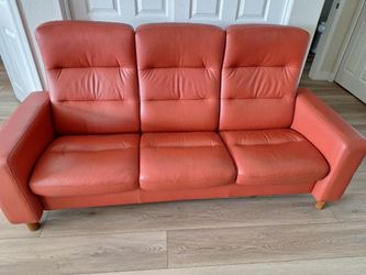 Stressless by Ekornes Paloma reclining seats Leather Sofa - Copenhagen