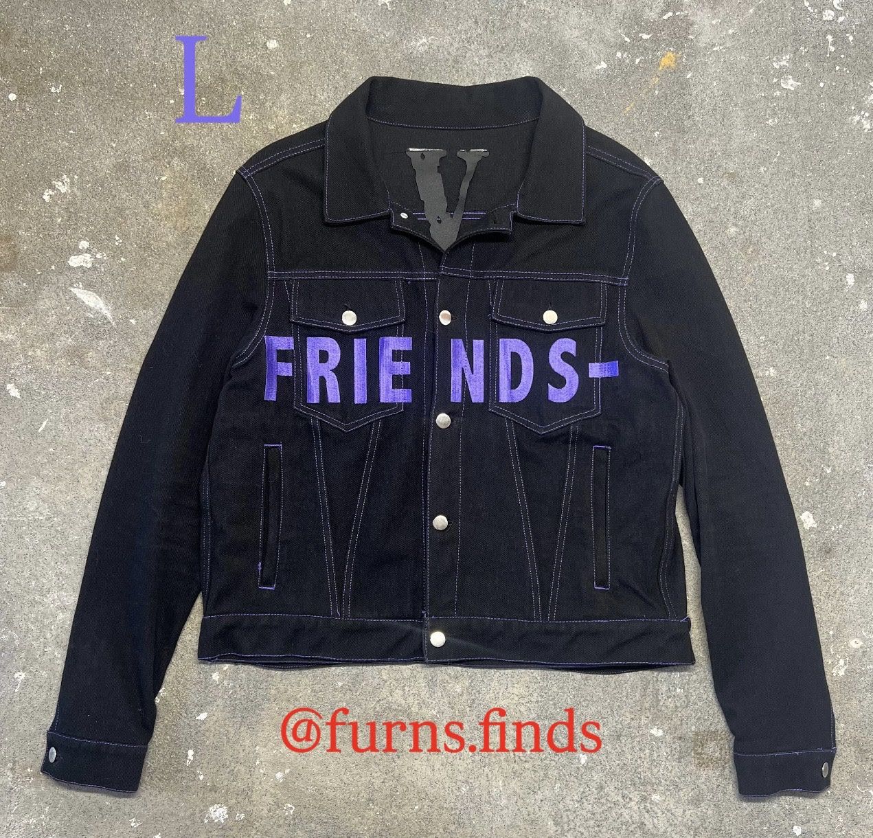Vlone Friends Black/Purple Denim Jacket