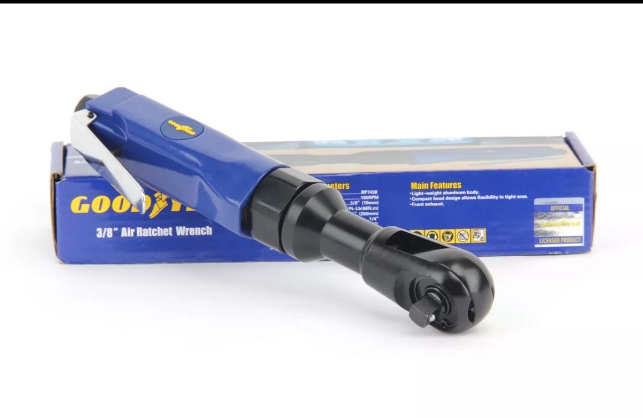 NEW GOODYEAR 3/8" 50 Ft-Lb Torque Air Ratchet Wrench RP7438 New Tool Dad