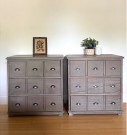 Oversized apothecary style nightstands