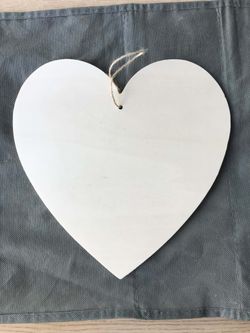 NEW Heart Shape Wood Cut Out
