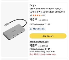 Targus USB-C Dual Monitor Dock (Brand New) – Multiple Available