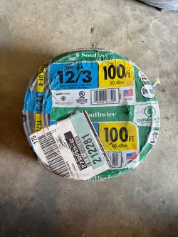 Southwire 100 ft 12/3 Gray Solid CU UF-B W/G Electrical Wire