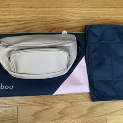 Kibou Vegan Leather Diaper Bag - Blush Color 