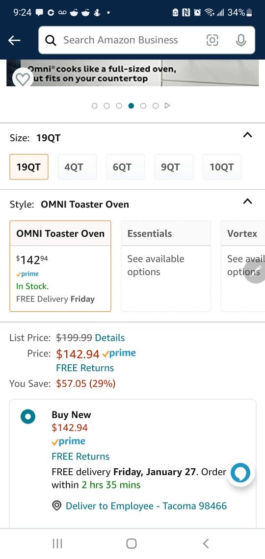 BRAND NEW!!!INSTANT OMNI AIR FRYER! 142$ On AMAZON!