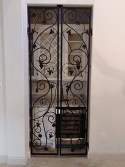 Stairs and wine doors front door