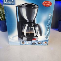 Braun AromaDeluxe 10-Cup Coffee Maker (KF 550 B) - Black/Silver