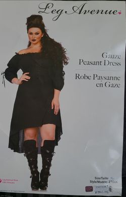 Leg Avenue Gauze Peasant Dress XL