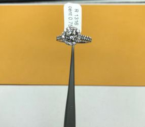 1.35ct Halo Style Diamond Engagement Ring | Natural & Certified Diamonds | 0.75ct Center Diamond |