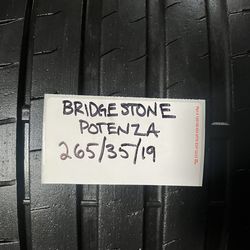Pair of Bridgestone 265/35/19 Potenza for BMW,