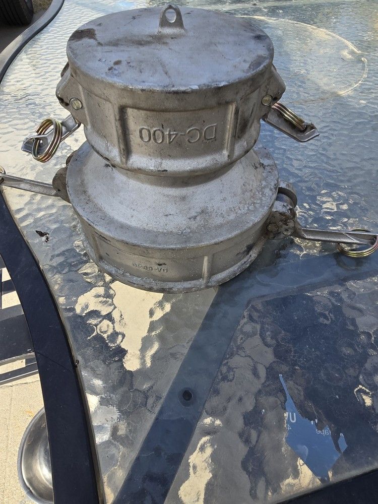 (Ships Fast) Type DA 4" Female Coupler x 6" Male Adapter | Aluminum Camlock 4060