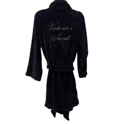 Victoria’s Secret Black Satin Robe 