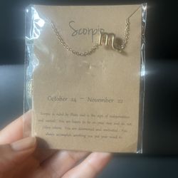 Scorpio Horoscope Necklace 