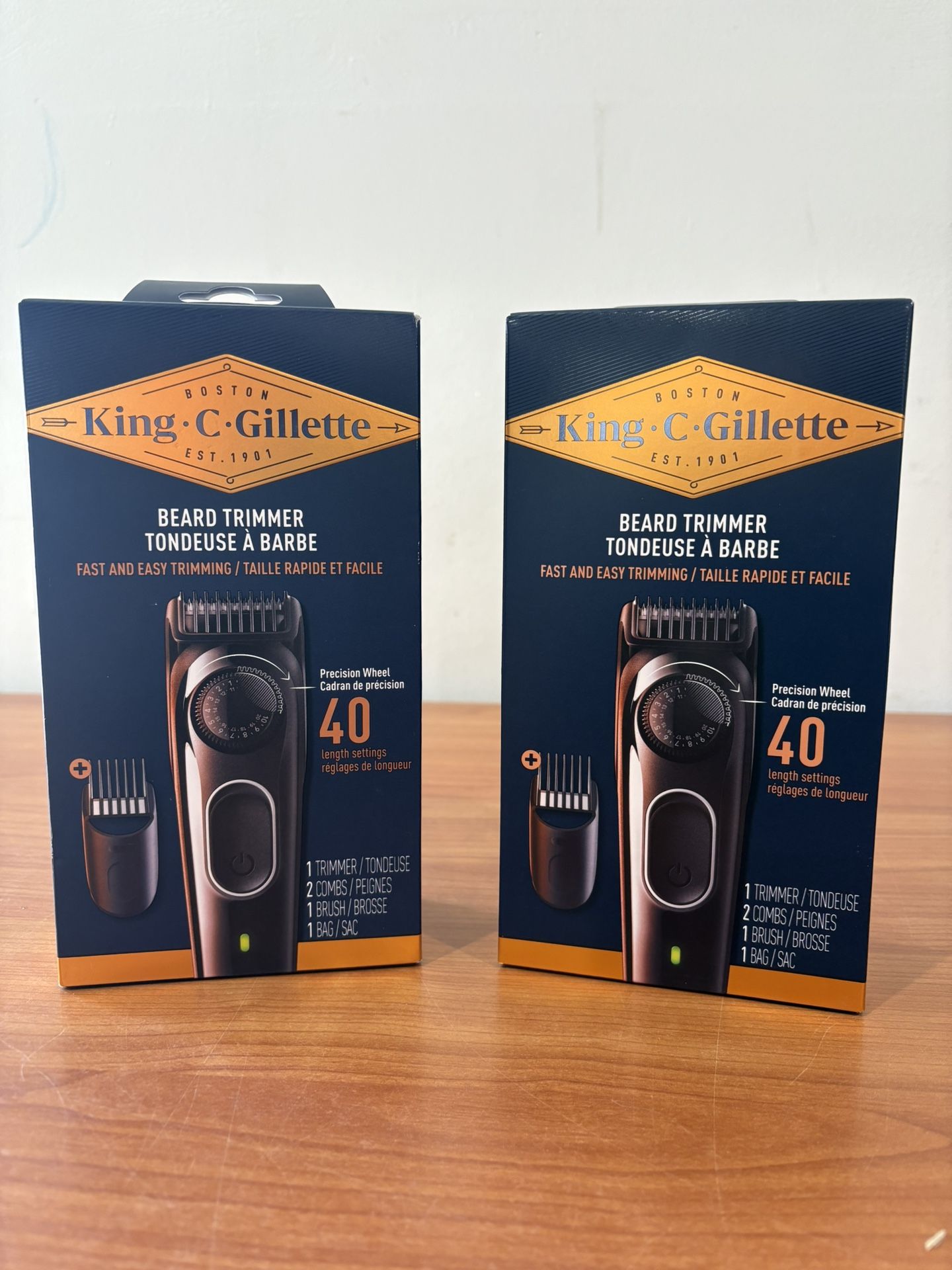 King C Gillette Cordless Beard Trimmer, Razor