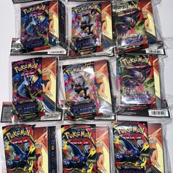 Pokémon TCG Phantasmal Flames Mini Portfolio & Booster Pack - Sealed LOT OF 9