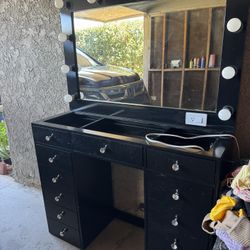 black vanity