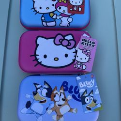 Hello Kitty & Bluey Pencil Pouches