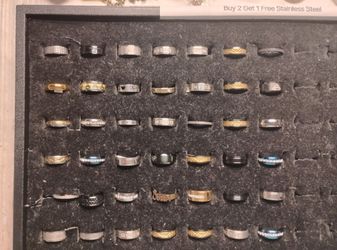 Stainless steel rings size 5