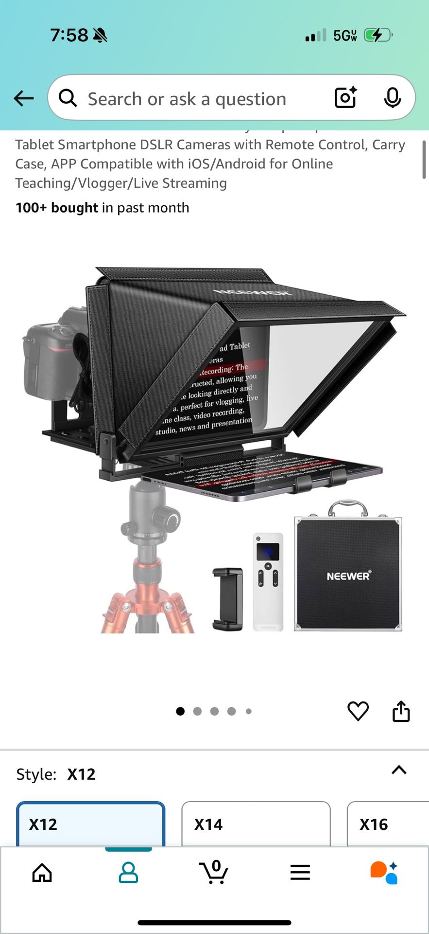 Teleprompter For video recording