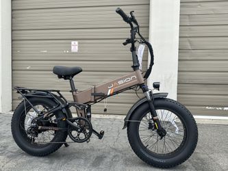 JASION Hunter Pro 1000 Watt Dual Suspension Electric Bike Beast Brown