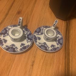 pair of taper candle holders