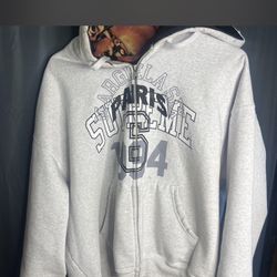SUPREME X MM6 Grey Zip up Hoodie