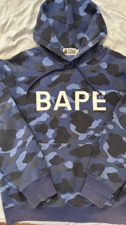 Blue Bape Hoodie Size Large