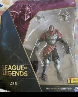 LEAGUE OF LEGENDS ZED, FIRST EDITION ACTION FIGURE 6.5" FOR 12+