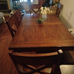 Solid Wood Dining Room Table 