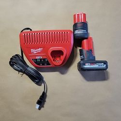 2 Milwaukee 48-11-2452S M12 High Output CP2.5 & XC5.0 Battery Packs Set New Oem