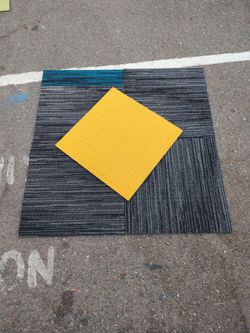 Carpet in Squares 24x24 Yellow,Green ,Black