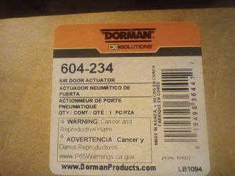 Air Door ACTUATOR, Dorman 604-234, Ford Lincoln 