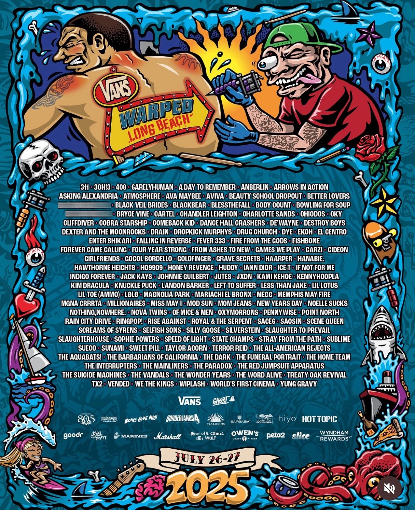 Warped tour ticket 2025
