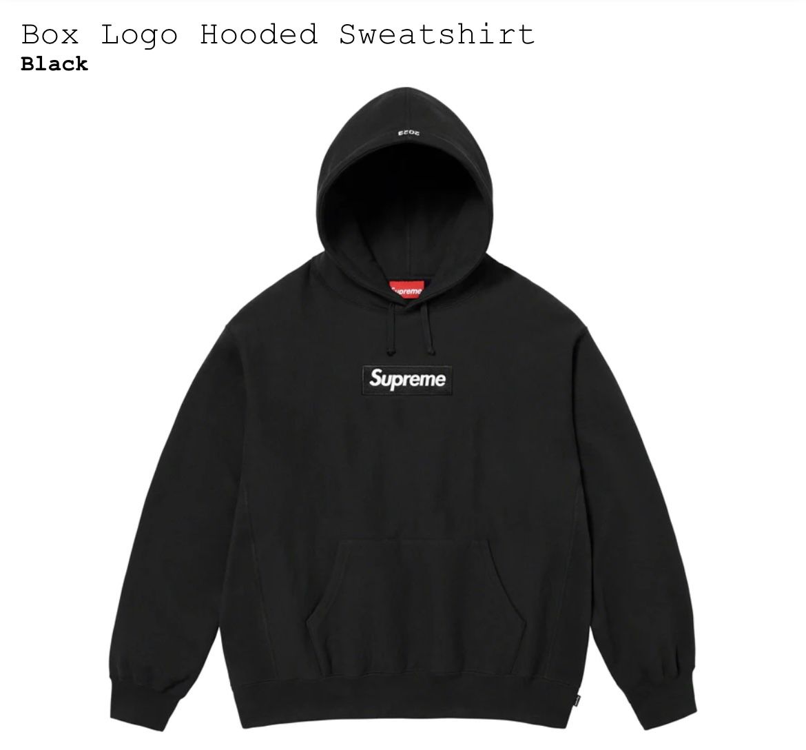 Supreme FW23 Week 16 Box Logo Hoodie Black M, 2 Toned Camp Cap