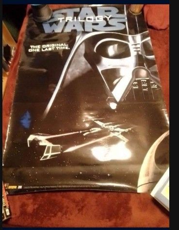 1995 Star Wars Trilogy Darth Vader Poster 27x40