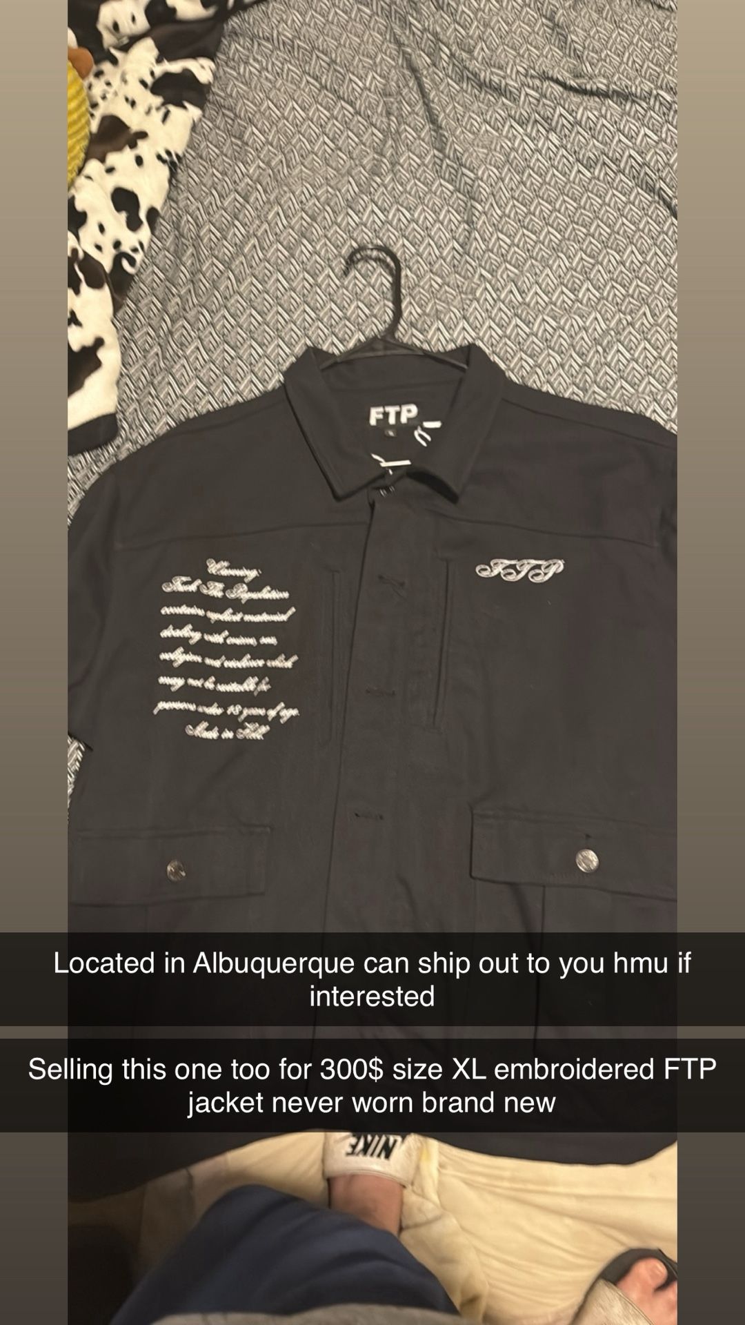 FTP Embroidered Jacket Size XL Never Worn Brand New